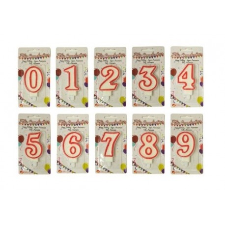BOUGIE ANNIVERSAIRE NUMÉRO 0 à 9