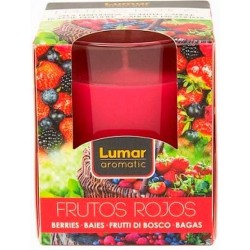 BOUGIE EN VERRE PARFUM FRUIT ROUGE