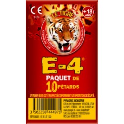 TIGRE BISON E-4 - 100 PACKETS DE 10 PETARDS A MECHE