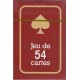 CARTE DE JEU DE 54 CARTE ROUGE