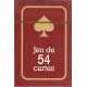 CARTE DE JEU DE 54 CARTE ROUGE