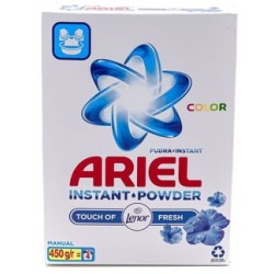 Lessive en poudre Ariel 12 kg (4x3 kg) - 120 lavages (4x30 lavages) Color  Touch de Lenor