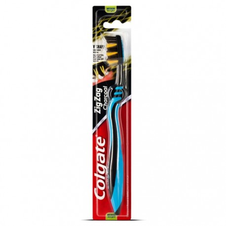 COLGATE BROSSE A DENT x1 ZIGZAG CHARBON DE BOIS