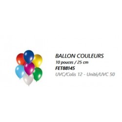 BALLON COULEUR A GONFLER 50PCS 22CM