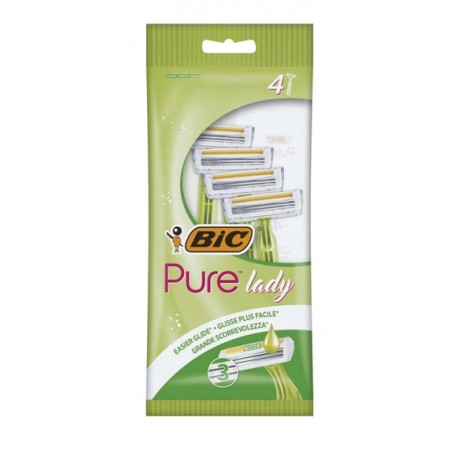 BIC RASOIRS 3 LAME X4PCS PURE LADY ALOE VERA