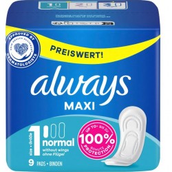 ALWAYS MAXI 9 PADS NORMAL
