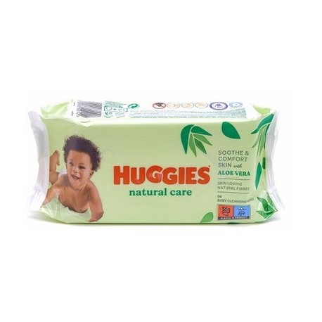 LINGETTES BEBE 56PCS HUGGIES ALOE VERA