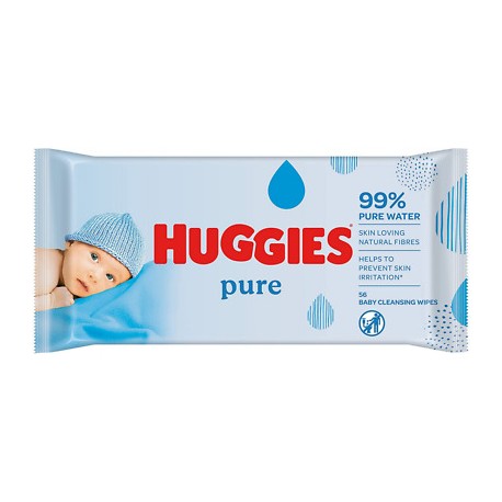 HUGGIES LINGETTE BEBE 56PCS PURE