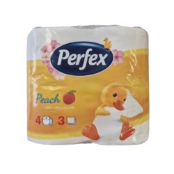 PAPIER TOILETTE X4 ROULEAUX PERFEX PEACH