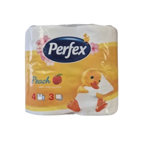 PAPIER TOILETTE X4 ROULEAUX PERFEX PEACH