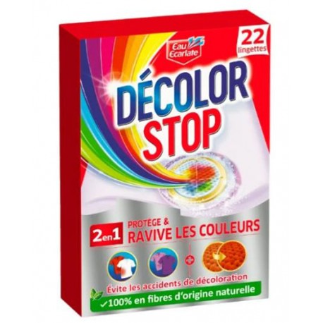 DECOLOR STOP 22 LINGETTES RAVIVE LES COULEURS