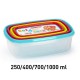 BOITE ALIMENTAIRE RECTANGULAIRE LOT DE 4