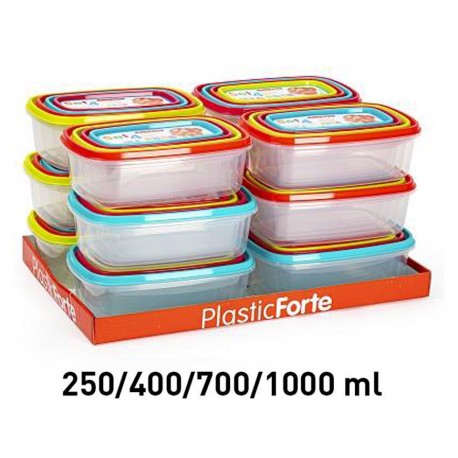 BOITE ALIMENTAIRE RECTANGULAIRE LOT DE 4
