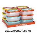 BOITE ALIMENTAIRE RECTANGULAIRE LOT DE 4