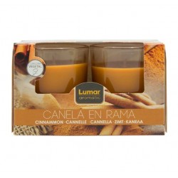 BOUGIE EN VERRE x2 PARFUM CANELLE