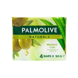 PALMOLIVE NATURALS SAVON 4X90G OLIVE ET ALOE VERA