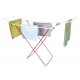 SECHOIR A LINGE 180CM ROUGE/BLANC