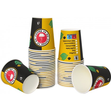 GOBELET CARTON 7OZ 50PCS MOTIF CAFE