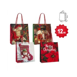 SAC CADEAUX NOEL 30+12X40CM CRISCOLOR