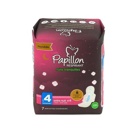 PAPILLON SERVIETTES HYGIENIQUES COTON 7PCS EXTRANUIT