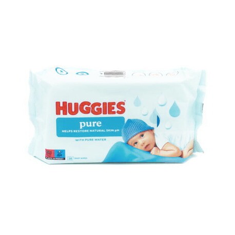 HUGGIES LINGETTE BEBE 56PCS PURE