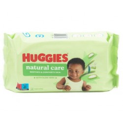 HUGGIES LINGETTES BEBE 56PCS ALEO VERA NATUREL CARE