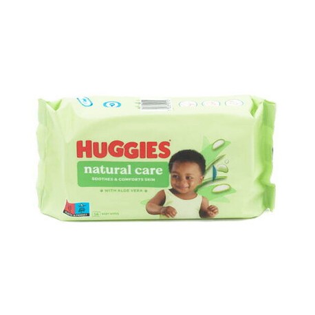 HUGGIES LINGETTES BEBE 56PCS ALEO VERA NATUREL CARE