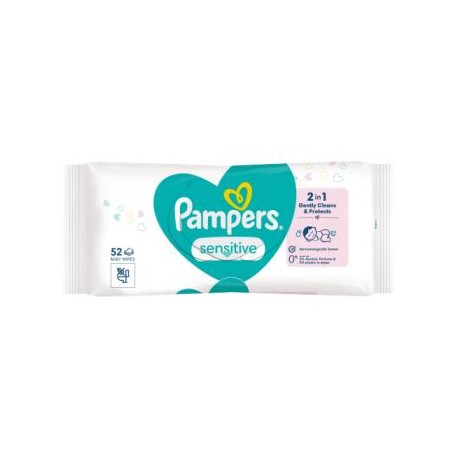 PAMPERS LINGETTE BEBE 52PCS SENSIBLE