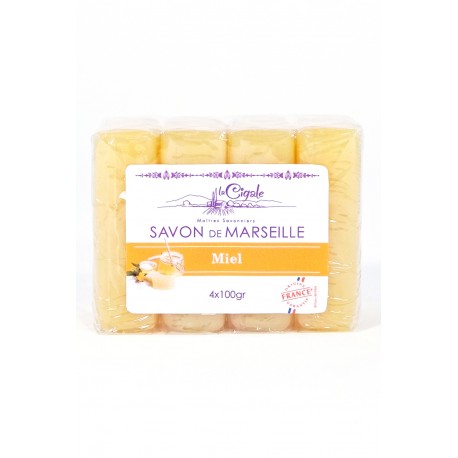 LA CIGALE SAVON DE MARSEILLES MIEL 4X 100GR 