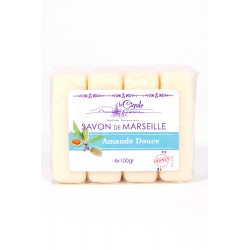 SAVON DE MARSEILLES AMANDE DOUCE 4X 100GR SUPERCLAIR