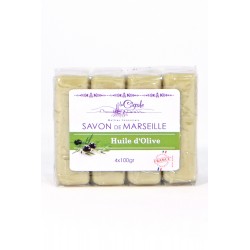 SAVON DE MARSEILLES HUILE D'OLIVE 4X 100GR SUPERCLAIR