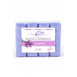 SAVON DE MARSEILLES LAVANDE 4X 100GR SUPERCLAIR