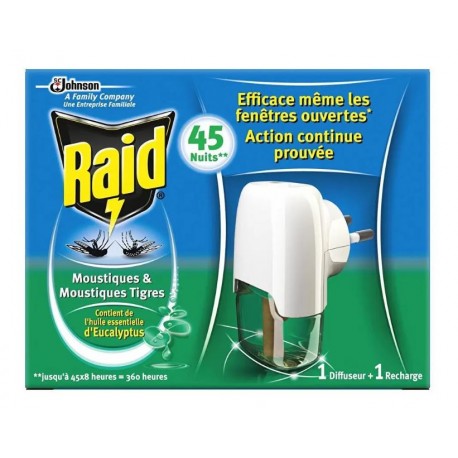 RAID ANTI-MOUSTIQUE DIFFUSEUR ELECTRIQUE 45NUITS EUCALYPTUS