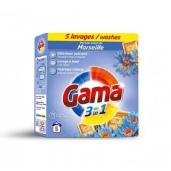 GAMA POUDRE LESSIVE 275G SAVON DE MARSEILLE 3EN1 5D