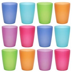 GOBLET PLASTIQUE COULEUR 25CL REUTILISABLE