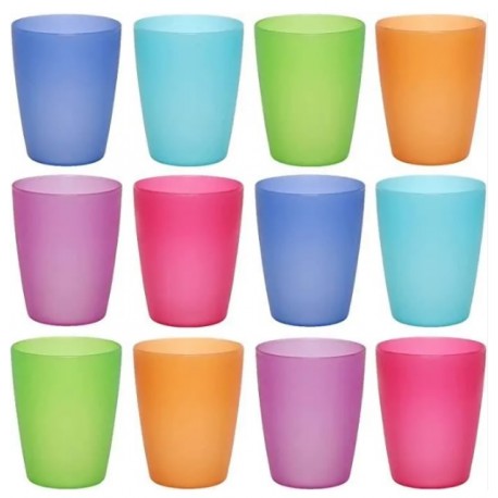 GOBLET PLASTIQUE COULEUR 25CL REUTILISABLE