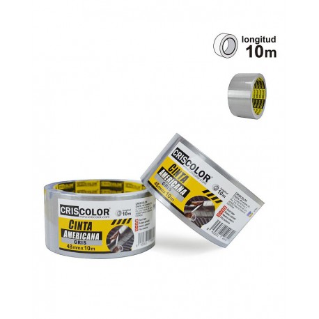 CRISCOLOR RUBAN ADHESIVE GAFFER GRIS 10M X 48MM