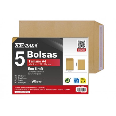 ENVELOPPE MARRON A4 229x324MM 50PCS