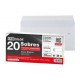 ENVELOPPE BLANCHE 110x220MM 20PCS
