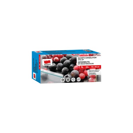 SAC CONGELATION REFERMABLE 1L 40PCS 18X25CM