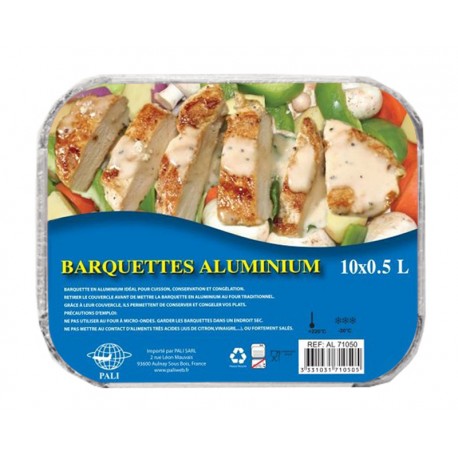 BARQUETTES ALUMINIUM 0.5LX10PCS