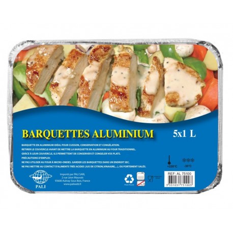 BARQUETTES ALUMINIUM 1LX5PCS