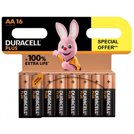 PILE LR06 DURACELL PLUS AA X16