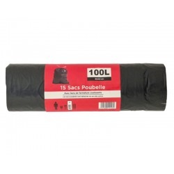 SAC POUBELLE 15x100L 82X90CM AVEC LIEN
