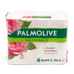 PALMOLIVE NATURALS SAVON 4X90G ROSE