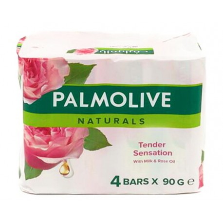 PALMOLIVE NATURALS SAVON 4X90G ROSE