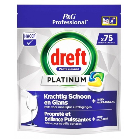 DREFT CAPS ALL IN ONE PLATINIUM 75TABS CITRON