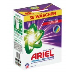 ARIEL LESSIVE POUDRE COULEUR + PULVER 36 LAVAGES 1980G