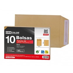 CRISCOLOR ENVELOPPE MARRON A5 162x229MM 10PCS