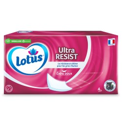 LOTUS BOITE DE MOUCHOIR ULTRA RESIST BLANC 4PLIS